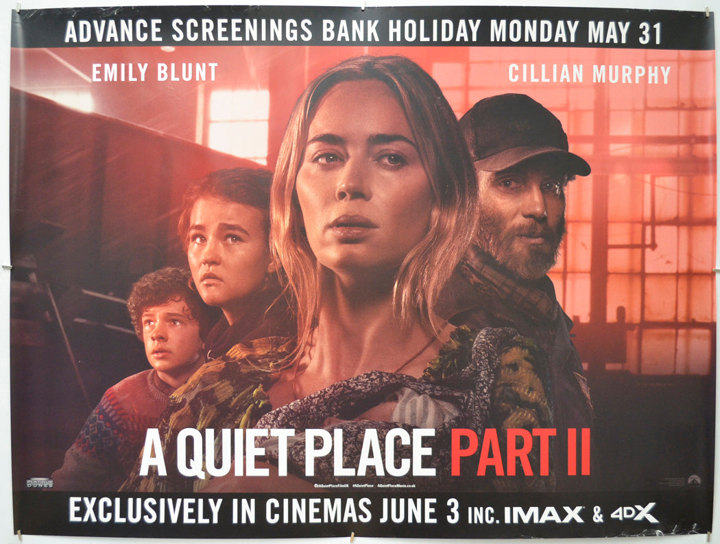 A Quiet Place Part II - Original Quad Poster - Film Poster - Movie Poster