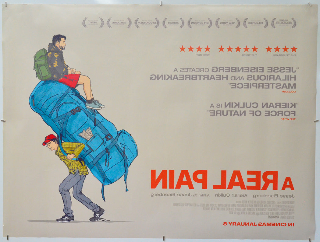 A Real Pain (Back) Cinema Quad Movie Poster 
