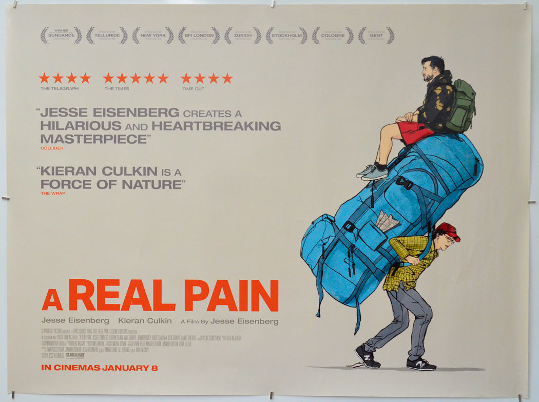 A Real Pain - Original Quad Poster - Film Poster - Movie Poster