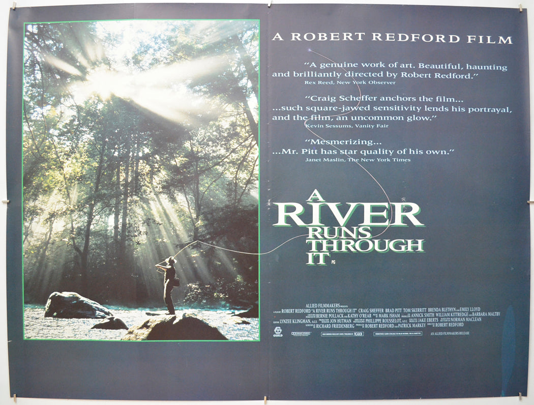 A River Runs Through It Original Quad Poster - Film Poster - Movie Poster