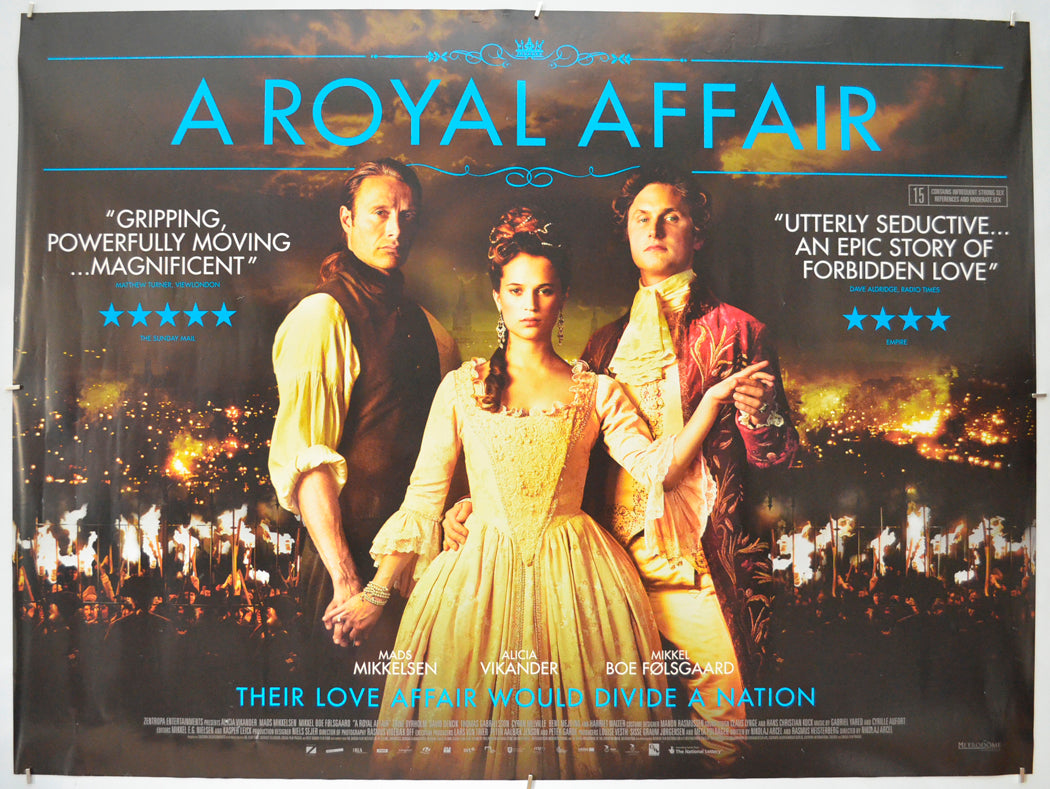 A Royal Affair (a.k.a. En Kongelig Affaere) Original Quad Poster - Film Poster - Movie Poster  