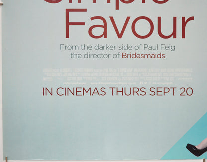 A SIMPLE FAVOUR (Bottom Left) Cinema Quad Movie Poster 