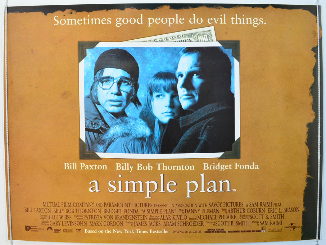 A Simple Plan  Original British Quad Poster - Film Poster - Movie Poster<h2> Original British Quad Poster - Film Poster - Movie Poster