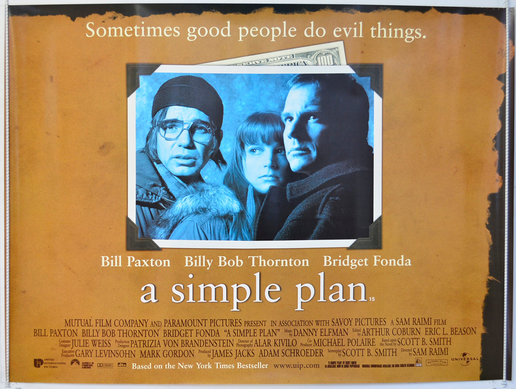 A Simple Plan  Original British Quad Poster - Film Poster - Movie Poster