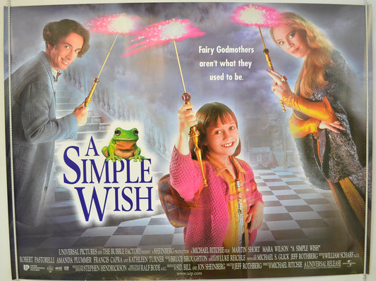 A Simple Wish  Original Quad Poster - Film Poster - Movie Poster