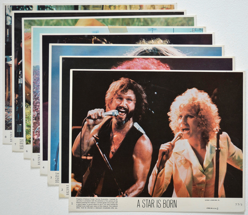 A STAR IS BORN (Full View) Cinema Set of Colour FOH Stills / Lobby Cards  