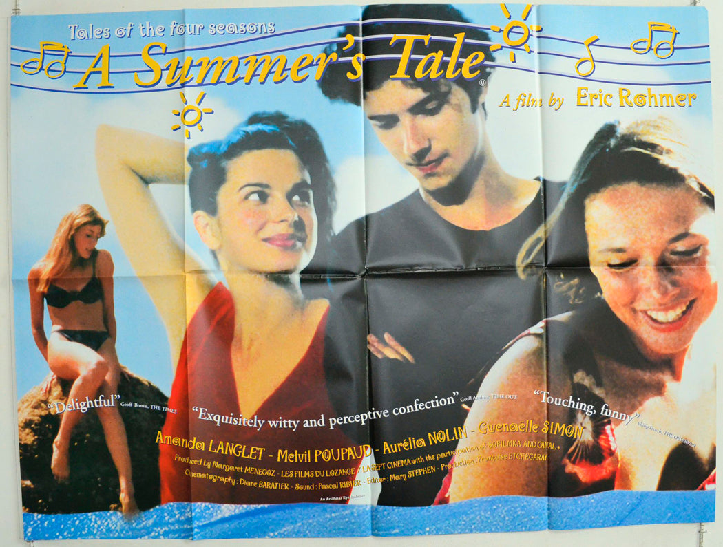 A Summer's Tale  (a.k.a. Conte d'été)    Original British Quad Poster - Film Poster - Movie Poster 