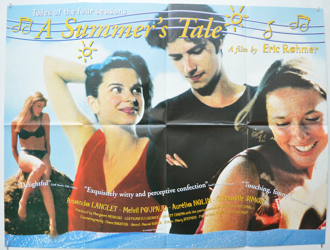 A Summer's Tale (a.k.a. Conte d'été) Original Quad Poster - Film Poster - Movie Poster