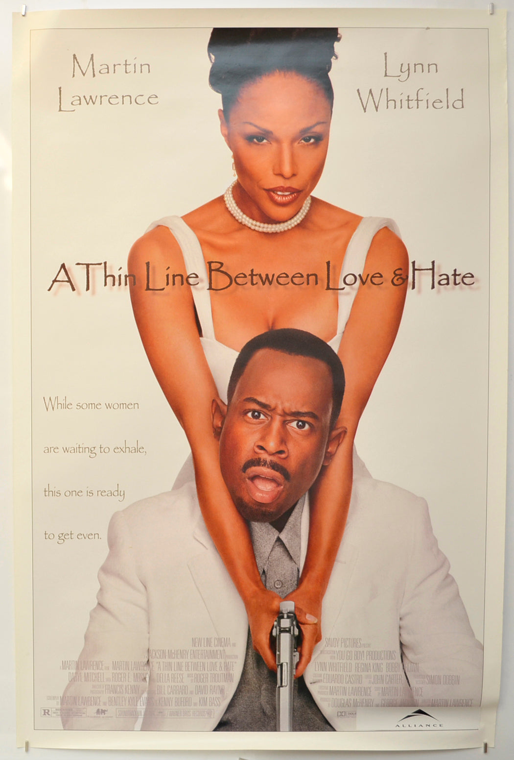 A Thin Line Between Love And Hate Original One Sheet Poster - Film Poster - Movie Poster