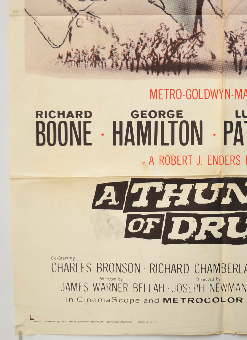 A THUNDER OF DRUMS (Bottom Right) Cinema One Sheet Movie Poster 