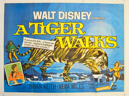 A Tiger Walks Original Quad Poster - Film Poster - Movie Poster  