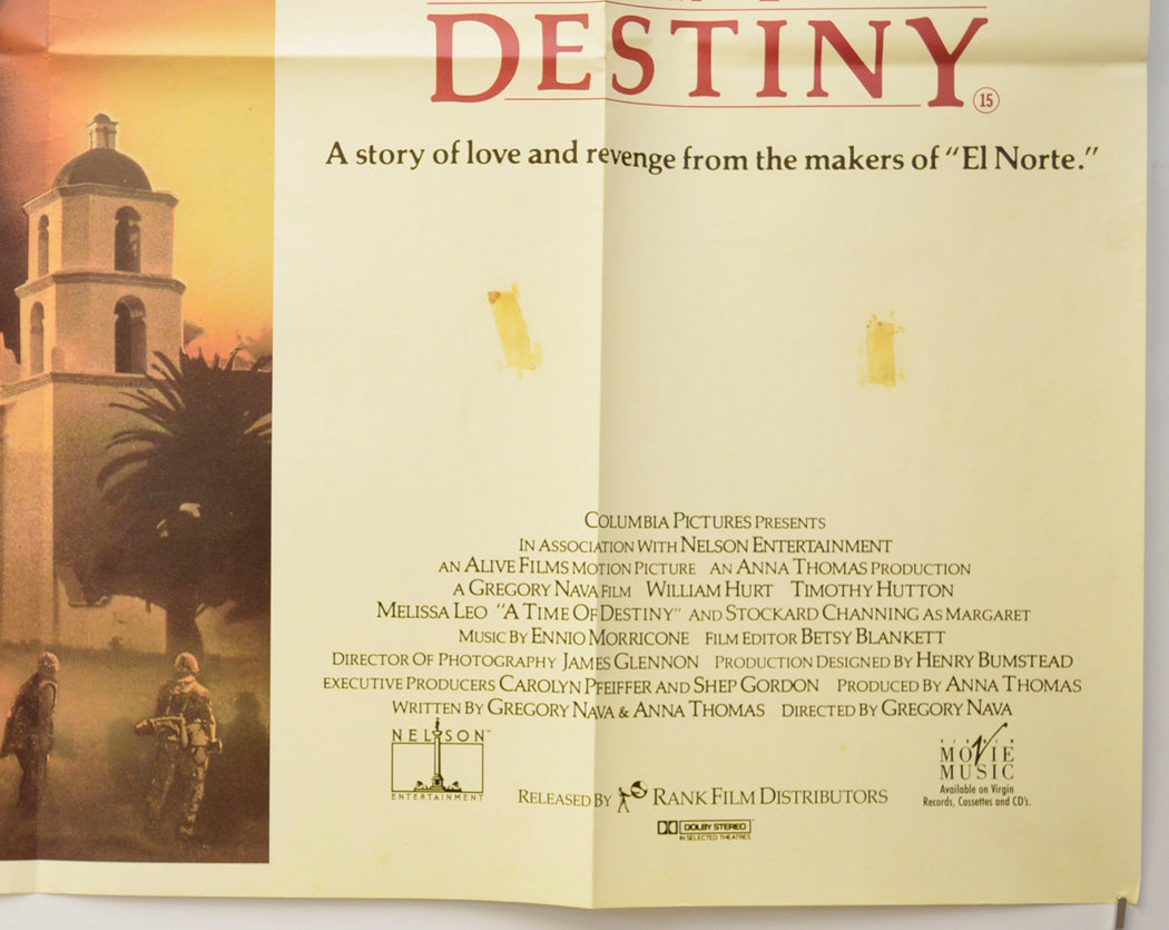 A TIME OF DESTINY (Bottom Right) Cinema Quad Movie Poster 