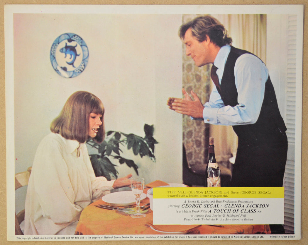 A TOUCH OF CLASS (Card 4) Cinema Colour FOH Stills / Lobby Cards 