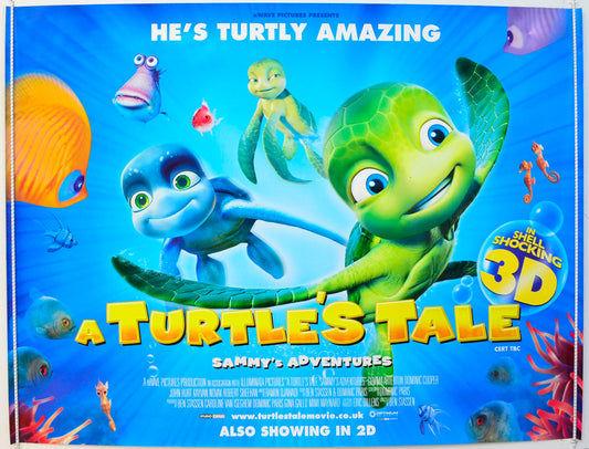 A Turtle's Tale - Sammy's Adventures Original British Quad Poster - Film Poster - Movie Poster 