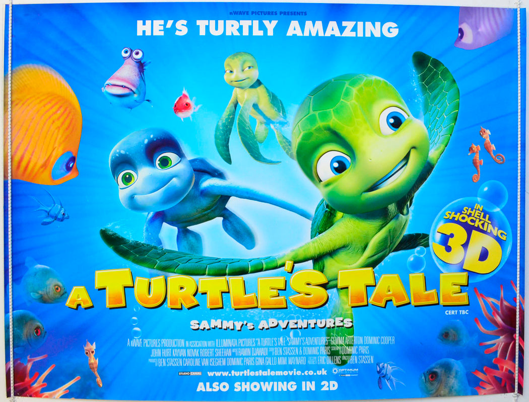 A Turtle's Tale - Sammy's Adventures Original British Quad Poster - Film Poster - Movie Poster 