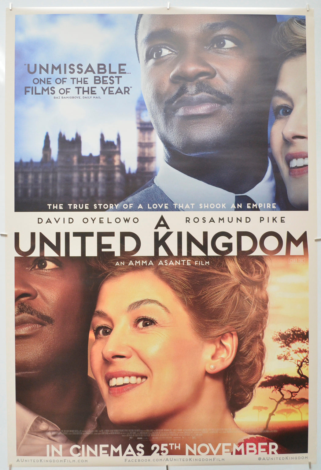 A United Kingdom   Original One Sheet Poster - Film Poster - Movie Poster