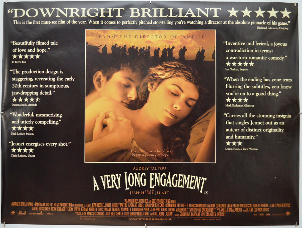 A Very Long Engagement (a.k.a Un long dimanche de fiancailles)  Original Quad Poster - Film Poster - Movie Poster