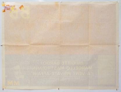 A Very Private Affair (Back) Cinema Quad Movie Poster 
