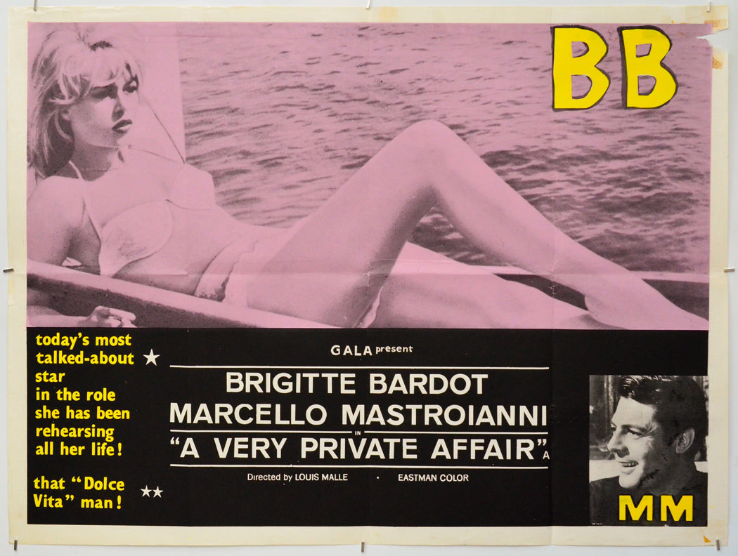 A Very Private Affair - Original Quad Poster - Film Poster - Movie Poster