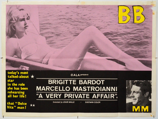 A Very Private Affair - Original Quad Poster - Film Poster - Movie Poster