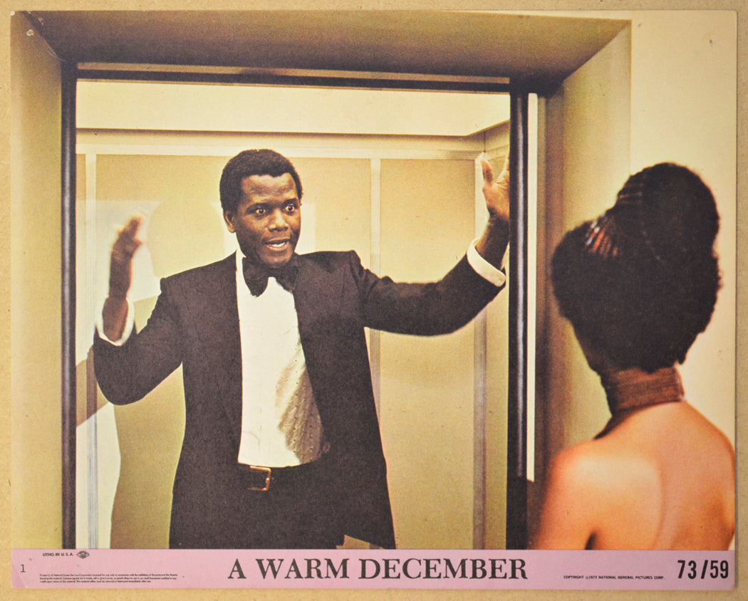 A WARM DECEMBER (Card 1) Cinema Colour FOH Stills / Lobby Cards 