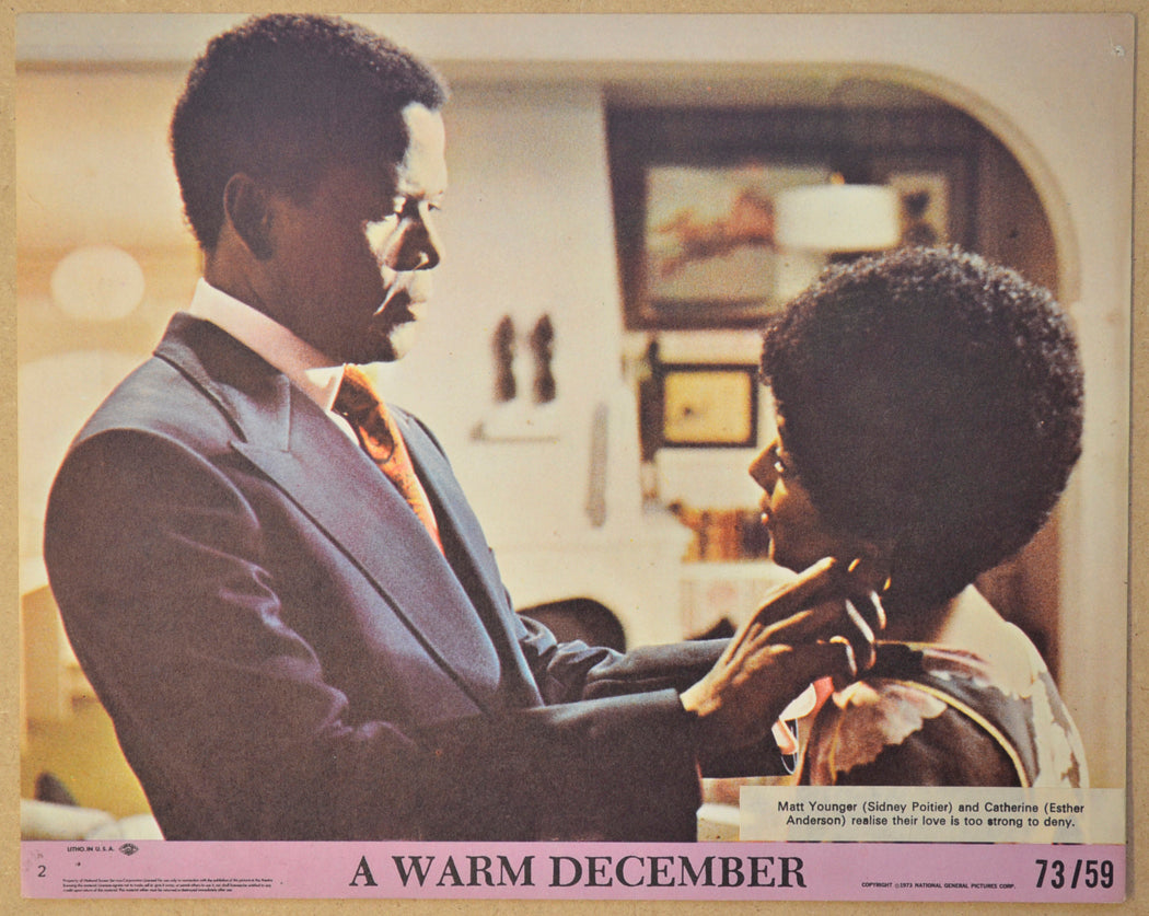 A WARM DECEMBER (Card 2) Cinema Colour FOH Stills / Lobby Cards 