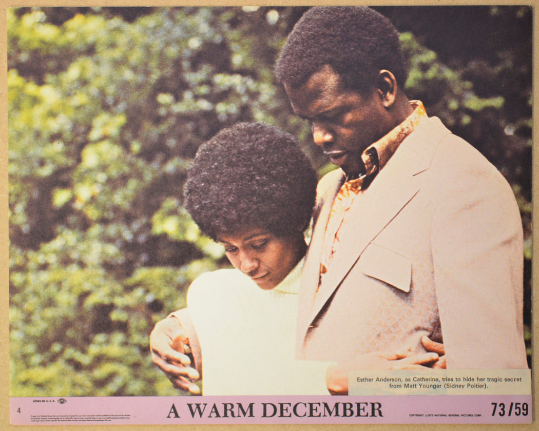 A WARM DECEMBER (Card 4) Cinema Colour FOH Stills / Lobby Cards 