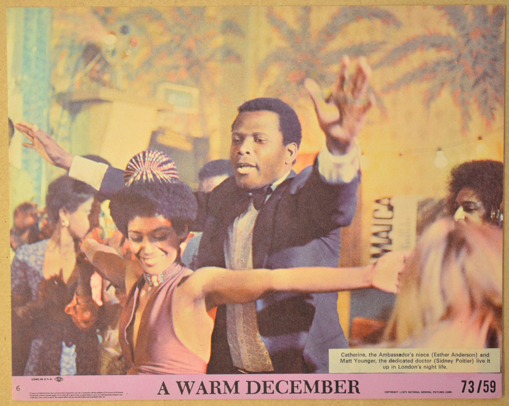 A WARM DECEMBER (Card 6) Cinema Colour FOH Stills / Lobby Cards 