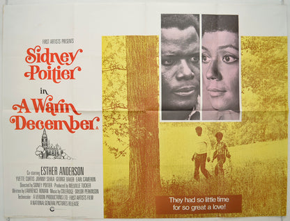 A Warm December Original Quad Poster - Film Poster - Movie Poster  