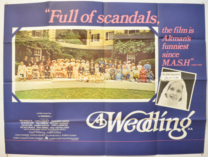 A Wedding Original Quad Poster - Film Poster - Movie Poster  