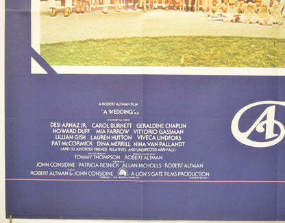 A WEDDING (Bottom Left) Cinema Quad Movie Poster 