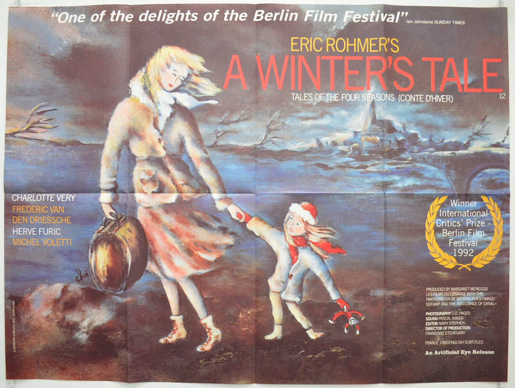 A Winter's Tale  (a.k.a. Conte d'hiver)    Original Quad Poster - Film Poster - Movie Poster  