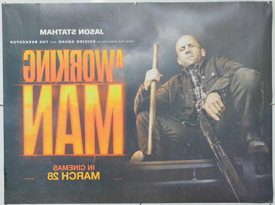 A Working Man (Back) Cinema Quad Movie Poster 