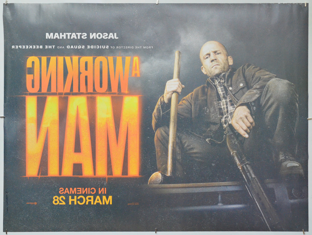 A Working Man (Back) Cinema Quad Movie Poster 