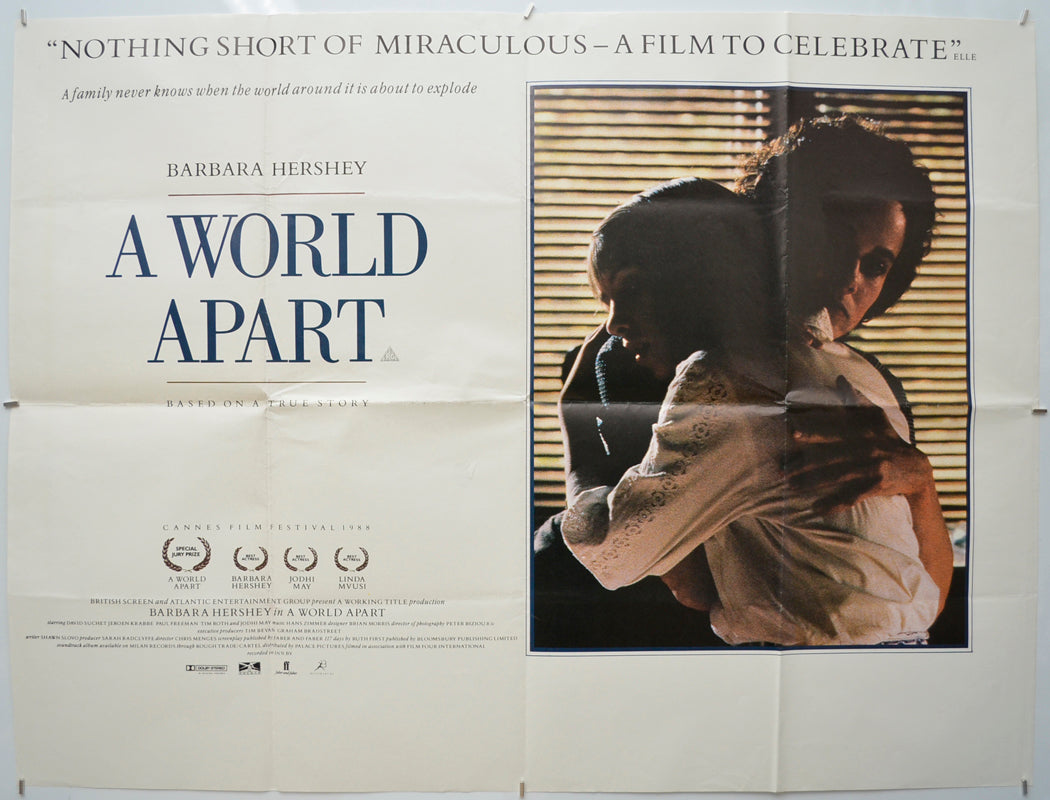 A WORLD APART  Original Quad Movie Poster  