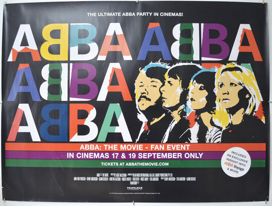 Abba - The Movie - Fan Event Original Quad Poster - Film Poster - Movie Poster 