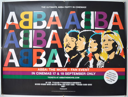 Abba - The Movie - Fan Event Original Quad Poster - Film Poster - Movie Poster 