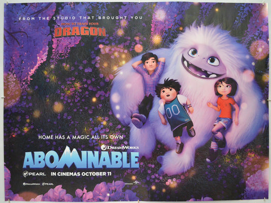 Abominable (Teaser / Advance Version 2)  Original Quad Poster - Film Poster - Movie Poster