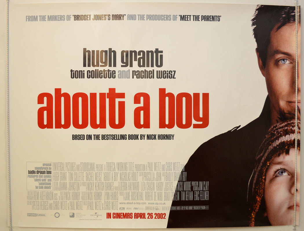 About A Boy  Original Quad Poster - Film Poster - Movie Poster 