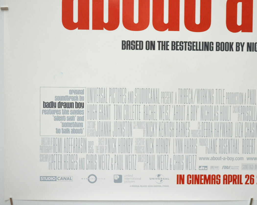 ABOUT A BOY (Bottom Left) Cinema Quad Movie Poster 