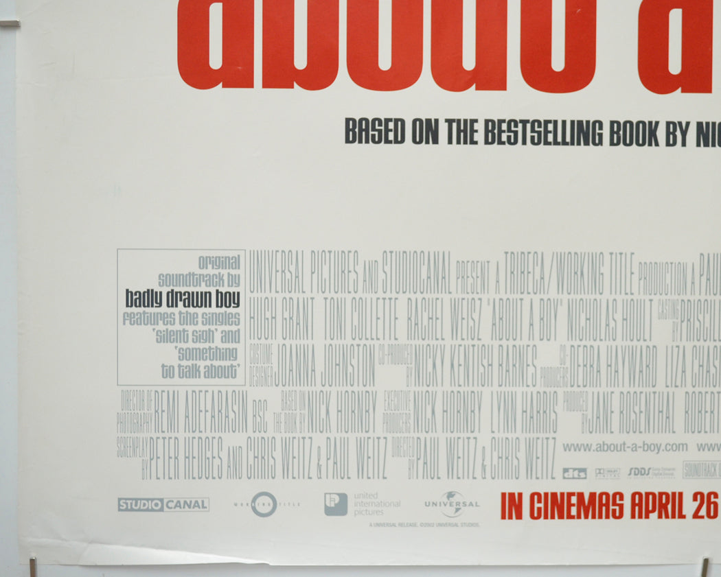 ABOUT A BOY (Bottom Left) Cinema Quad Movie Poster 