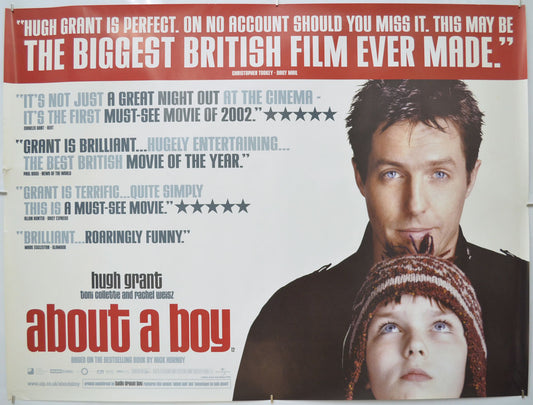 About A Boy (Reviews Version) Original Quad Poster - Film Poster - Movie Poster - Cinema Poster