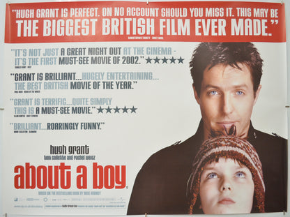 About A Boy (Reviews Version) Original Quad Poster - Film Poster - Movie Poster