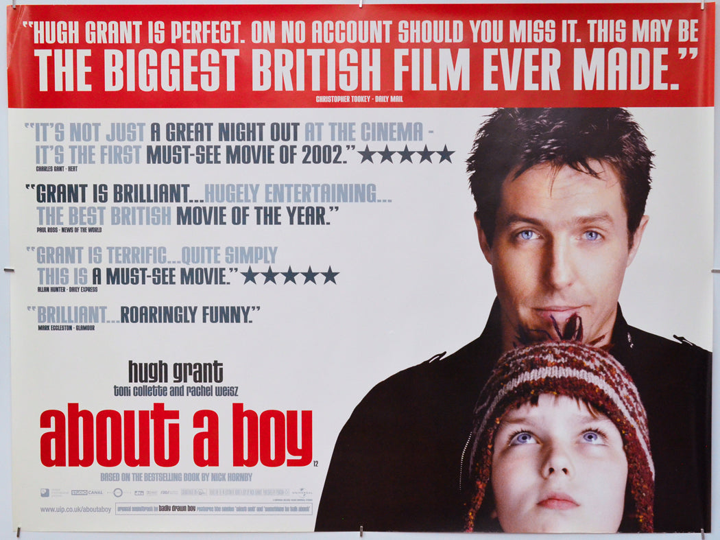 About A Boy - Original Quad Poster - Film Poster - Movie Poster