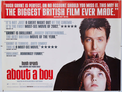 About A Boy - Original Quad Poster - Film Poster - Movie Poster