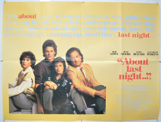 About Last Night Original Quad Poster - Film Poster - Movie Poster