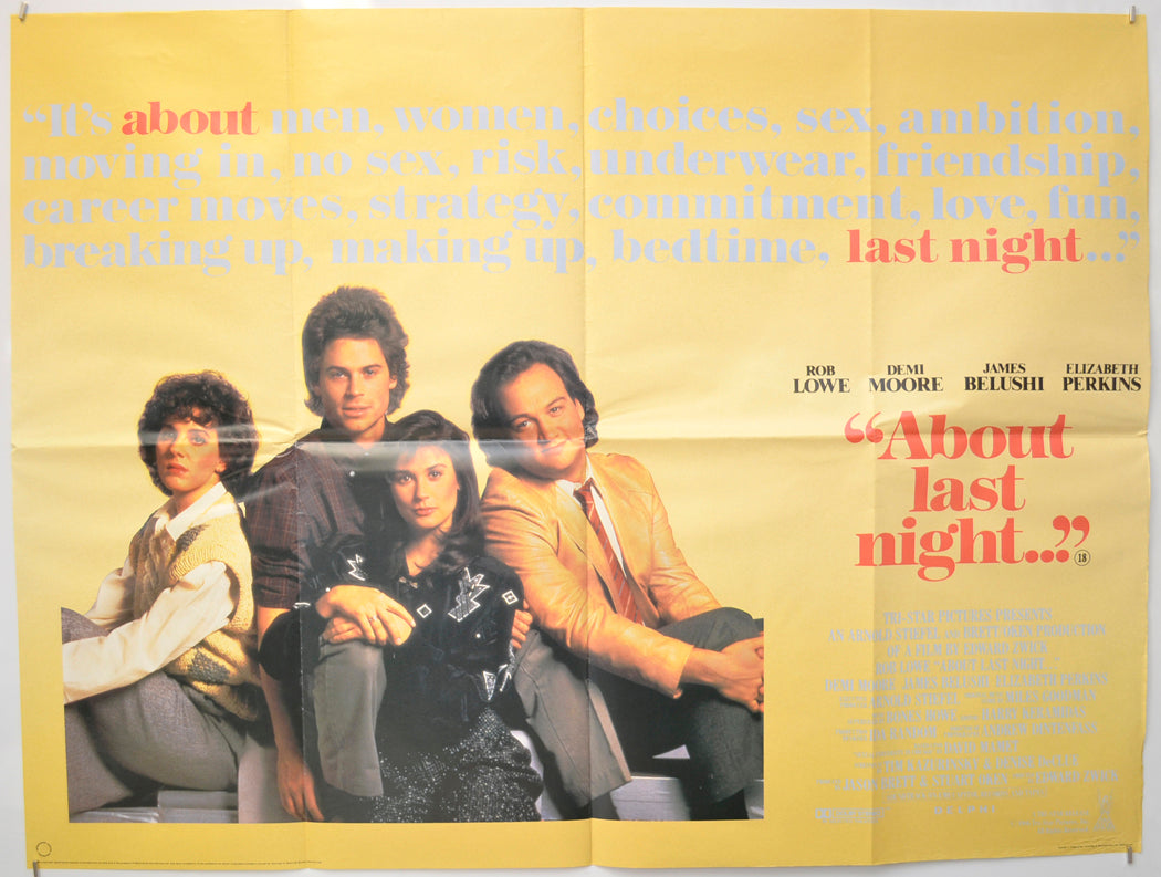 About Last Night Original Quad Poster - Film Poster - Movie Poster  