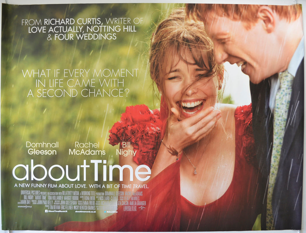 About Time   Original Quad Poster - Film Poster - Movie Poster 