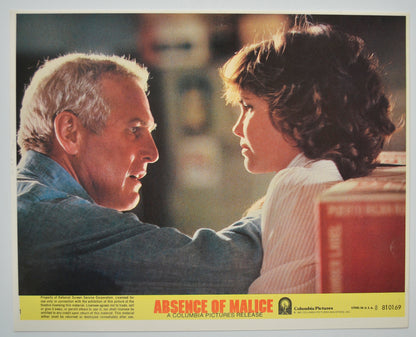 ABSENCE OF MALICE (Card 1) Cinema Set of Colour FOH Stills / Lobby Cards 