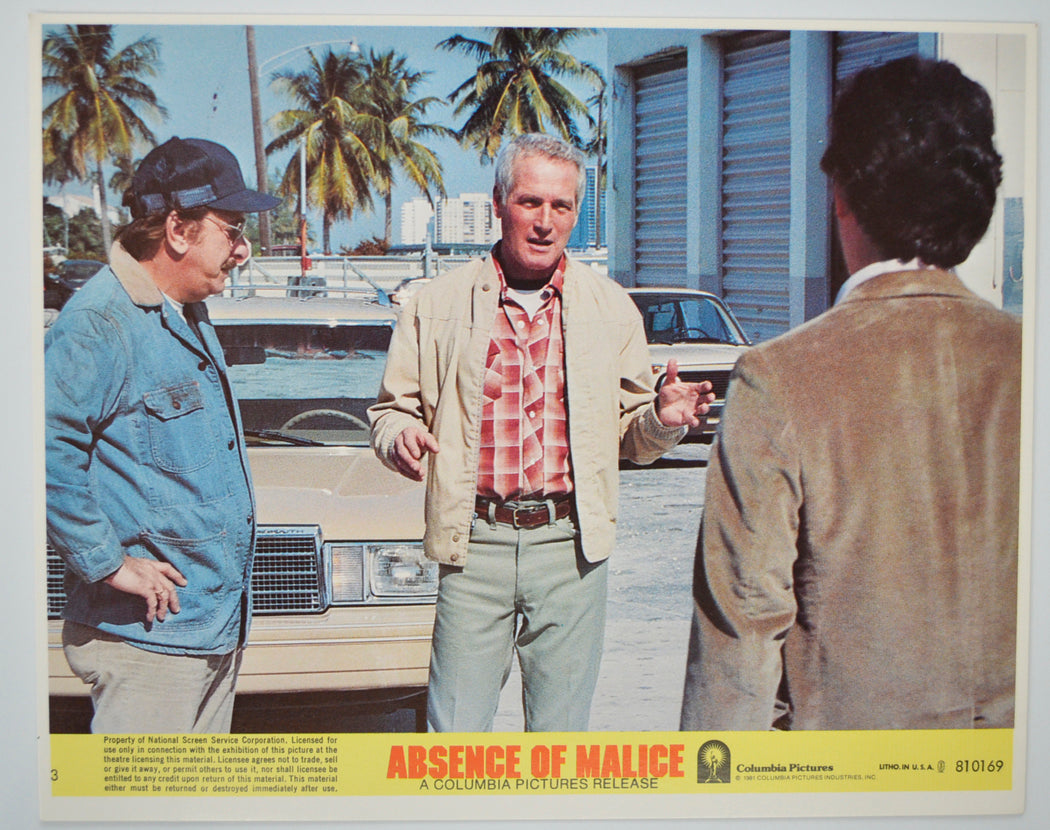 ABSENCE OF MALICE (Card 3) Cinema Set of Colour FOH Stills / Lobby Cards 